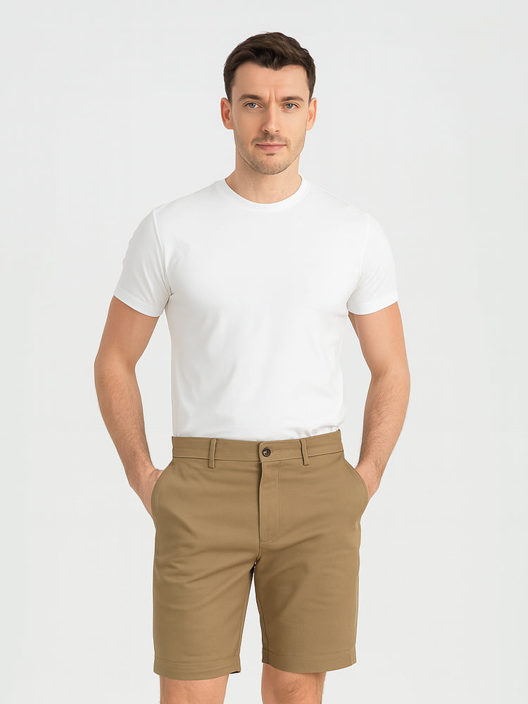 slim fit chino shorts – classic khaki SLIM FIT ITALIAN CHINO SHORTS – CLASSIC KHAKI