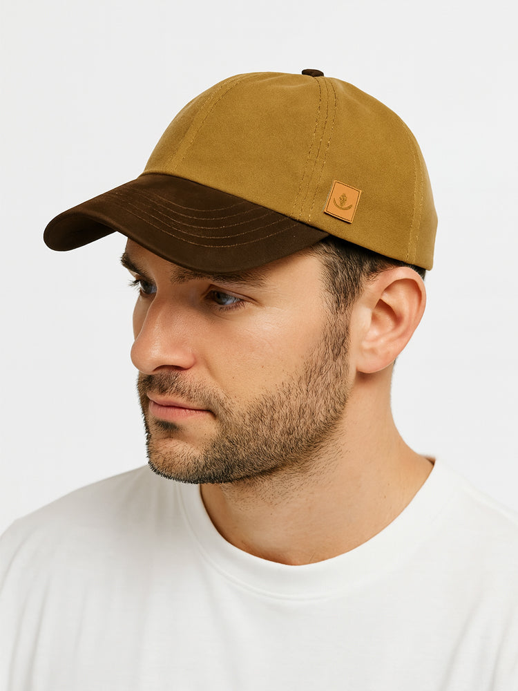 The Cotton Wax Baseball Cap - Mocha Brown Baseball caps for sale - made in england