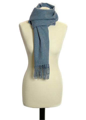 Herringbone Made In England Lambswool Fringe Scarf | Byzantium