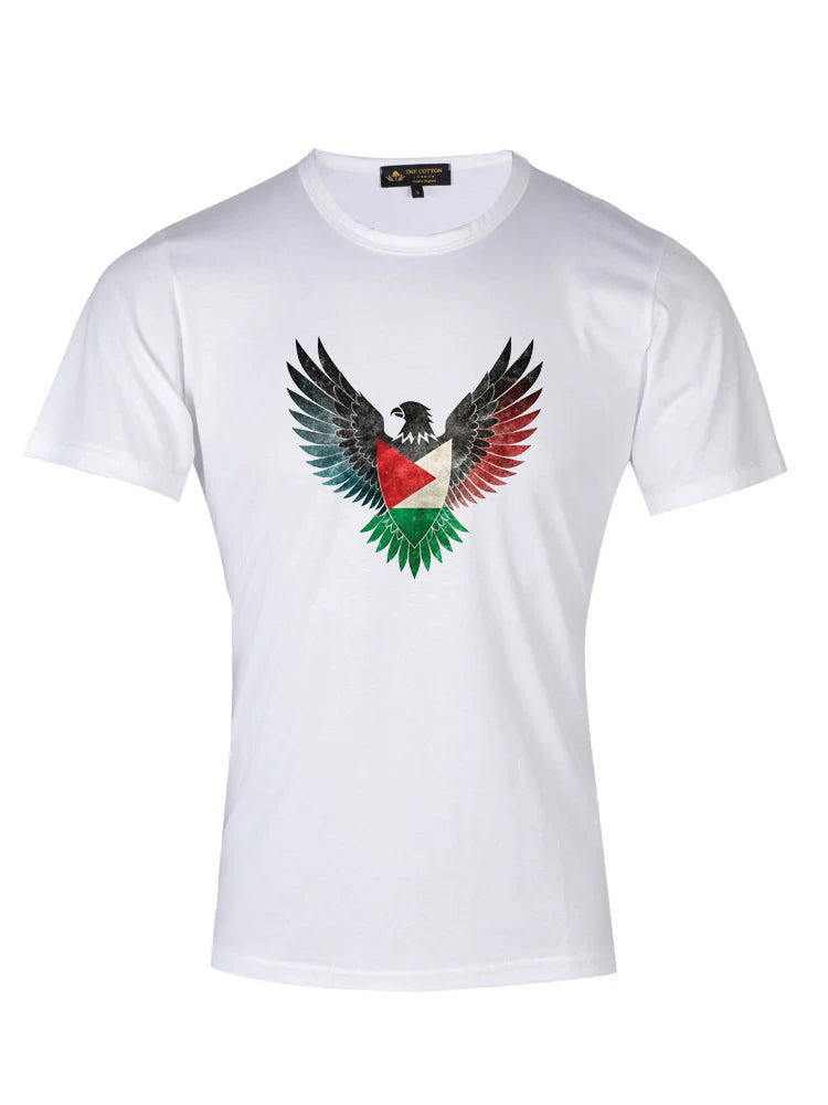 Palestine Solidarity T-Shirt - Made in UK free-palestine-white-shirt