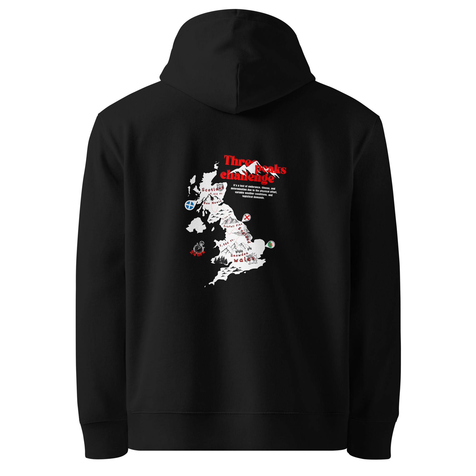 The Cotton Original Map Hoodie - Black