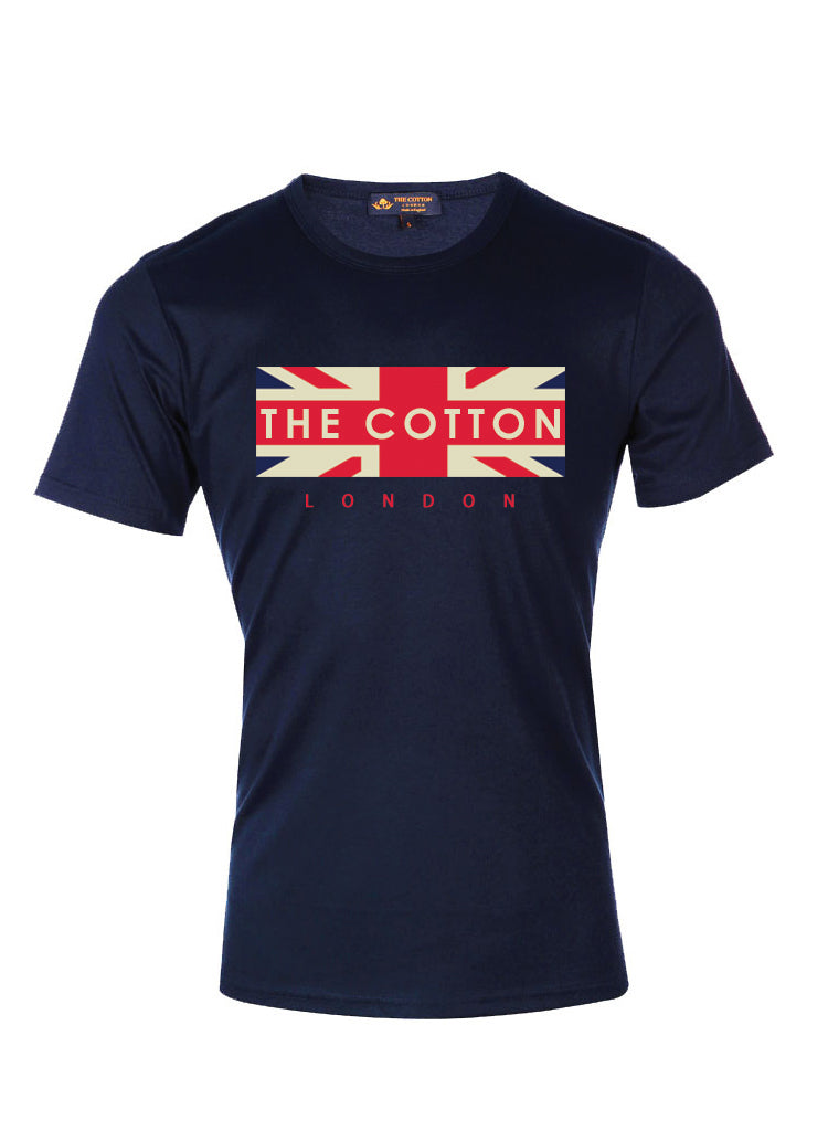 TCL Brand Navy T-shirt Supima Cotton TCL Brand Navy Union Jack T-shirt
