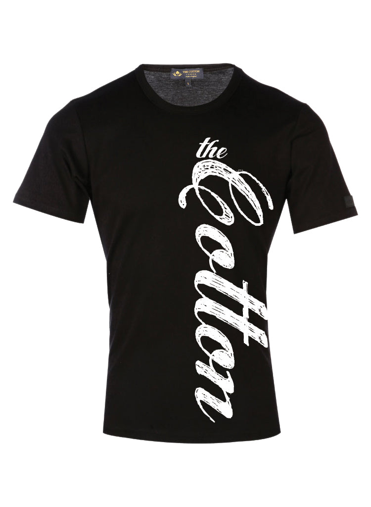 TCL Brand Black T-shirt Supima Cotton TCL Brand Black and White T-shirt