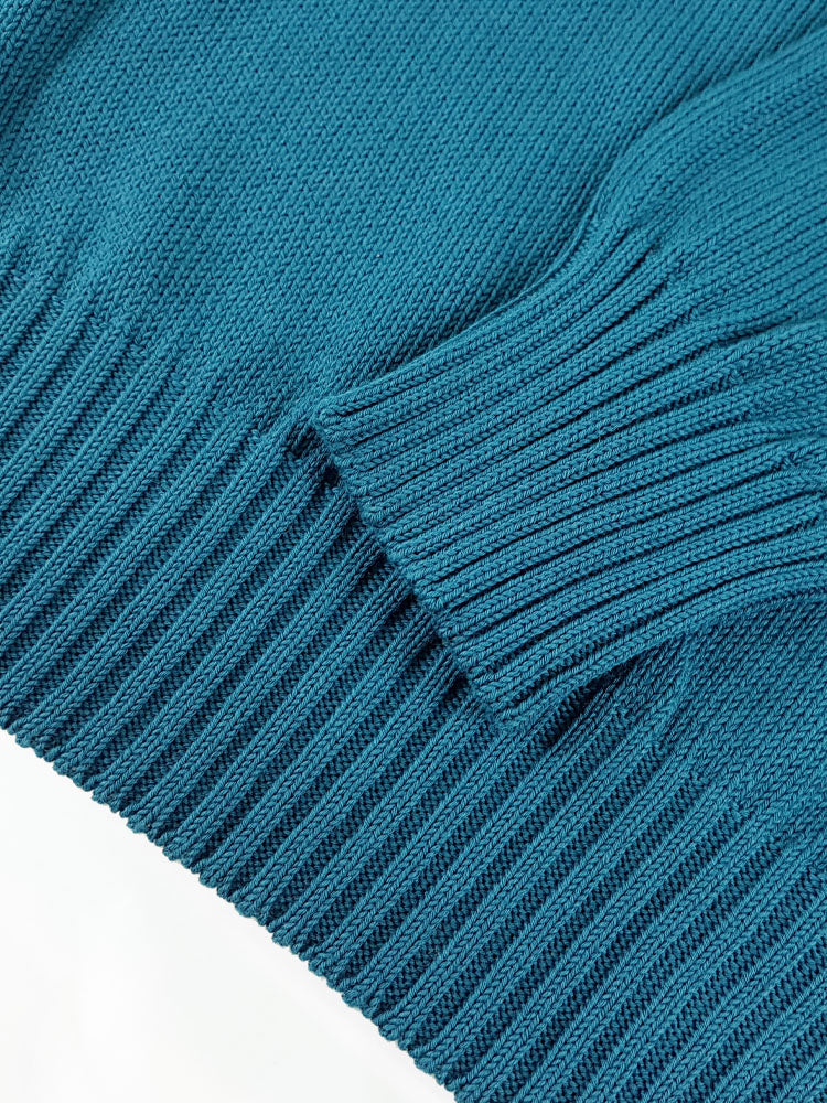 Pure Dakota Cotton Crew Neck Jumper - Blu Prussia