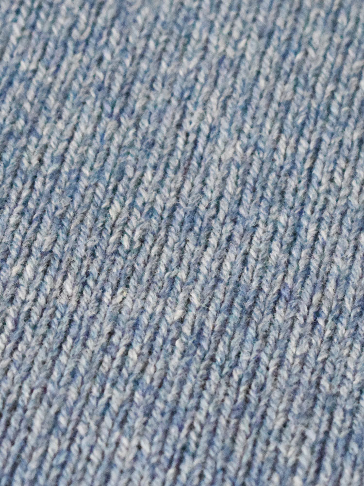 Wool X Cotton Blend Crew Neck Jumper - Denim