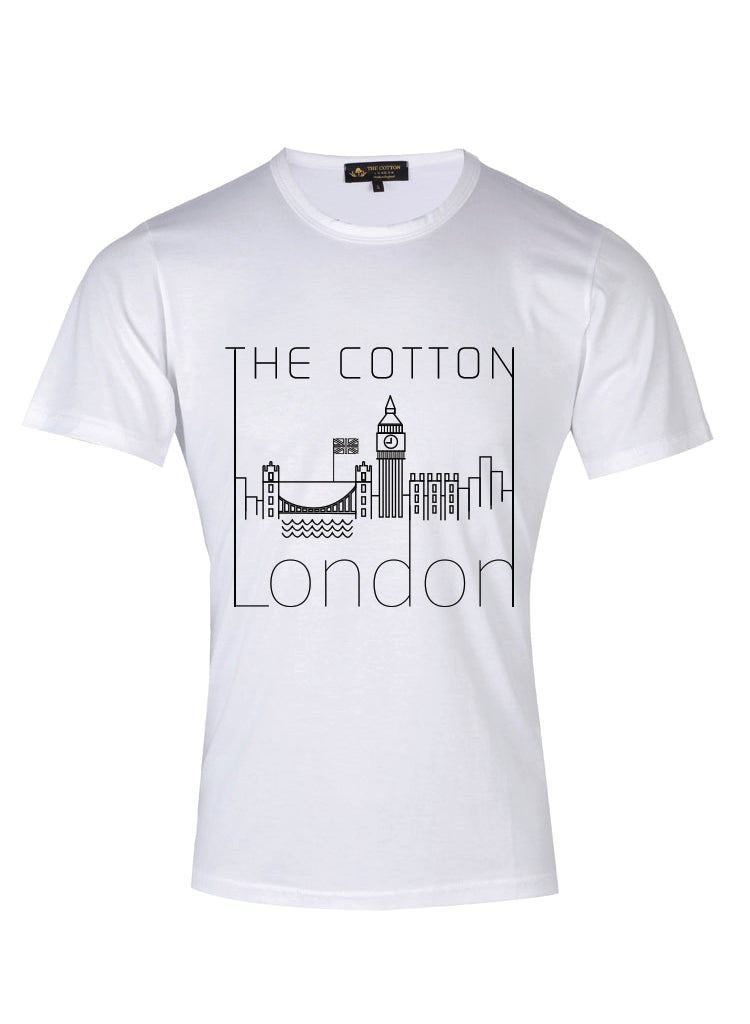 TCL London City Silhouettes White T-shirt London city silhouettes printed on a cotton White T-shirt with black accent.