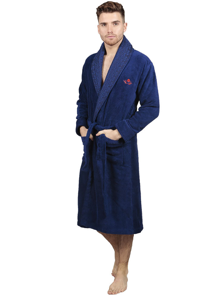 The Cotton Luxury Bathrobe - Navy THE COTTON®LUXURY BATHROBE - NAVY