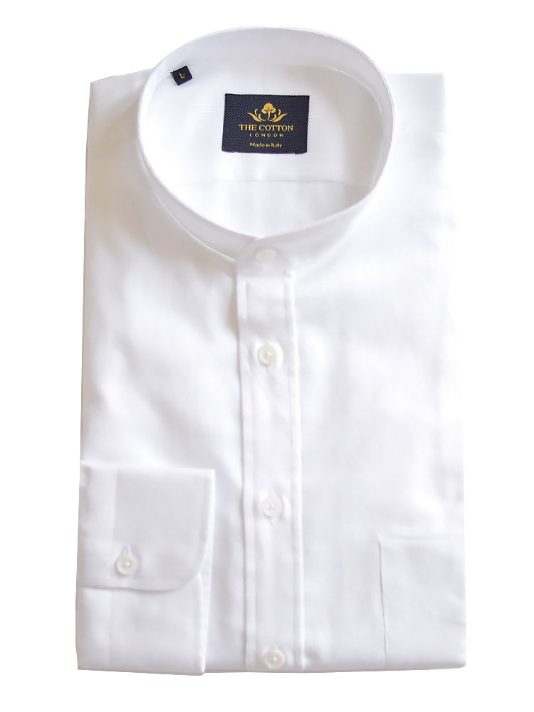Canclini White Band Collar Shirt Canclini White Band Collar Shirt
