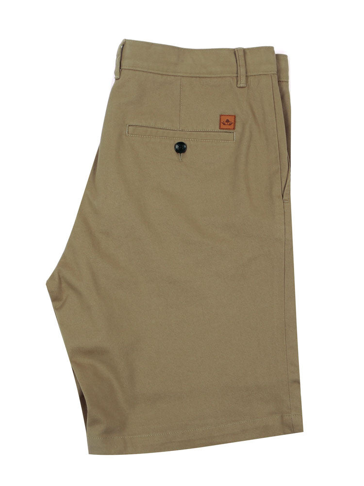 Side view of Italian Chino shorts - Classic Khaki