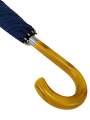 The Cotton - French Navy Crook Wooden Handle Umbrella - 02