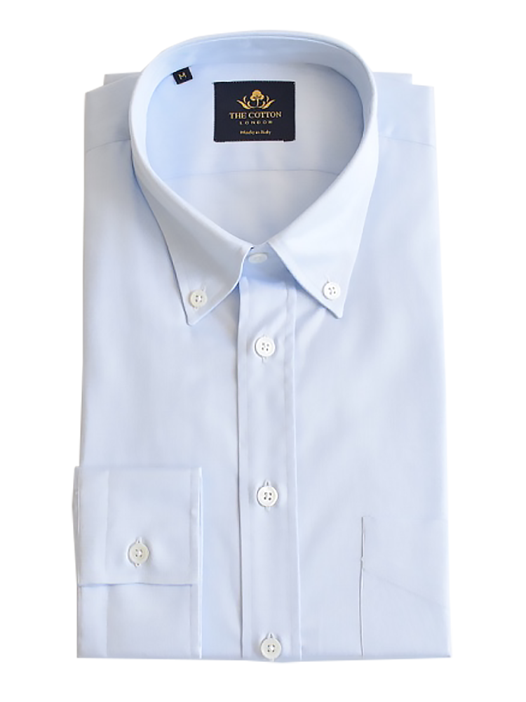 Thomas Mason Cambridge Light Blue Shirt Smart-casual light blue shirt in Thomas Mason® Cambridge fabric