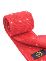Pindot motif for knitted tie
