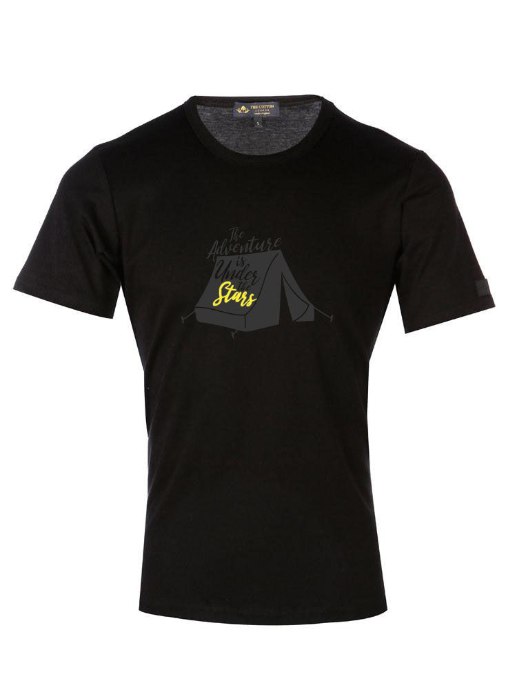 Adventure Camping Black T-Shirt Adventure Camping T-Shirt