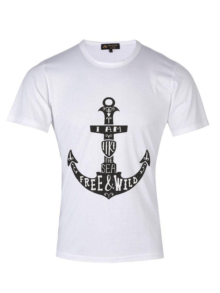 Like a Sea' Attitude' White T-shirt Like a Sea' Attitude T-Shirt