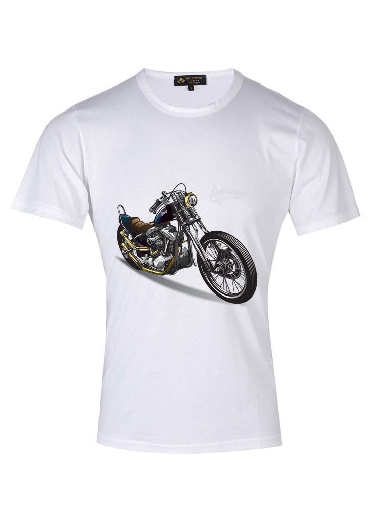 American Chopper Bike White T-shirt American Chopper T-shirt