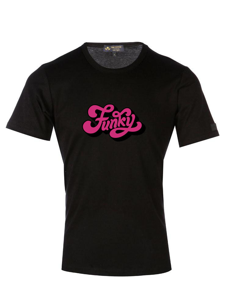 'Funky' Text Black T-Shirt 'Funky' Text T-Shirt