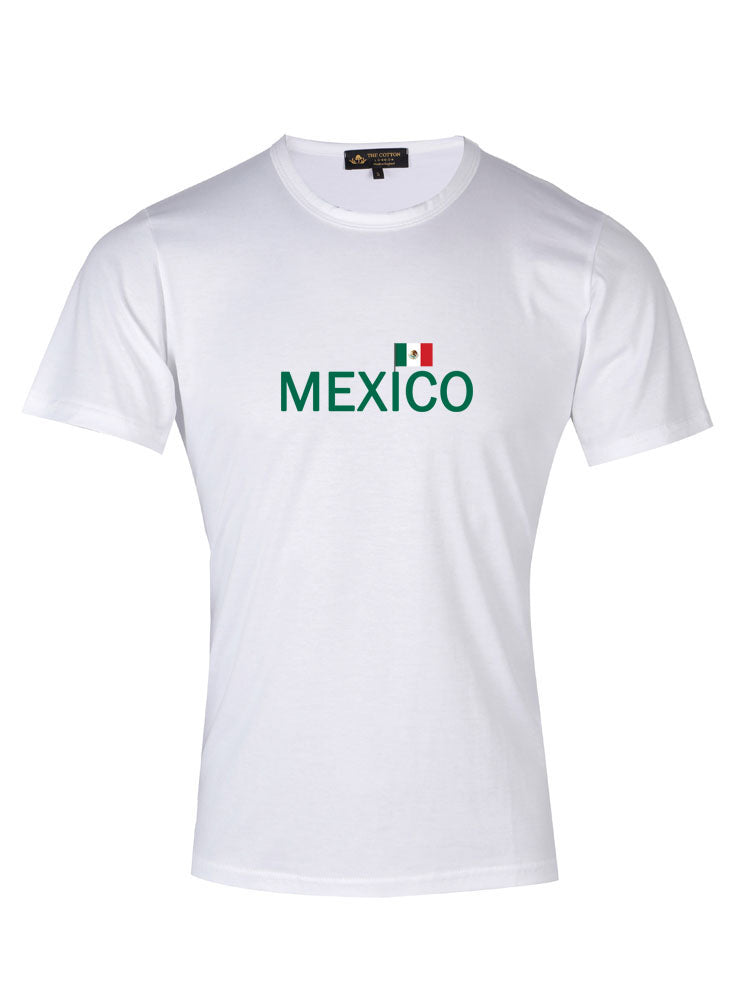 Country Flag Graphic Tee - Mexico Supima Cotton Mexico Country T-shirt