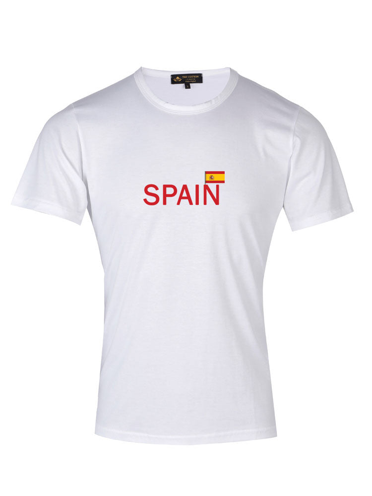Country Flag Graphic Tee - Spain Supima Cotton Spain Country T-shirt