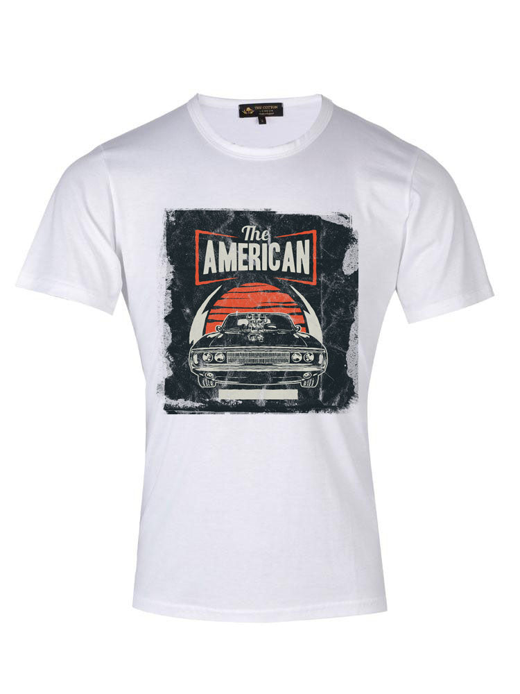 Retro American Car White T-Shirt Retro American Car White T-Shirt