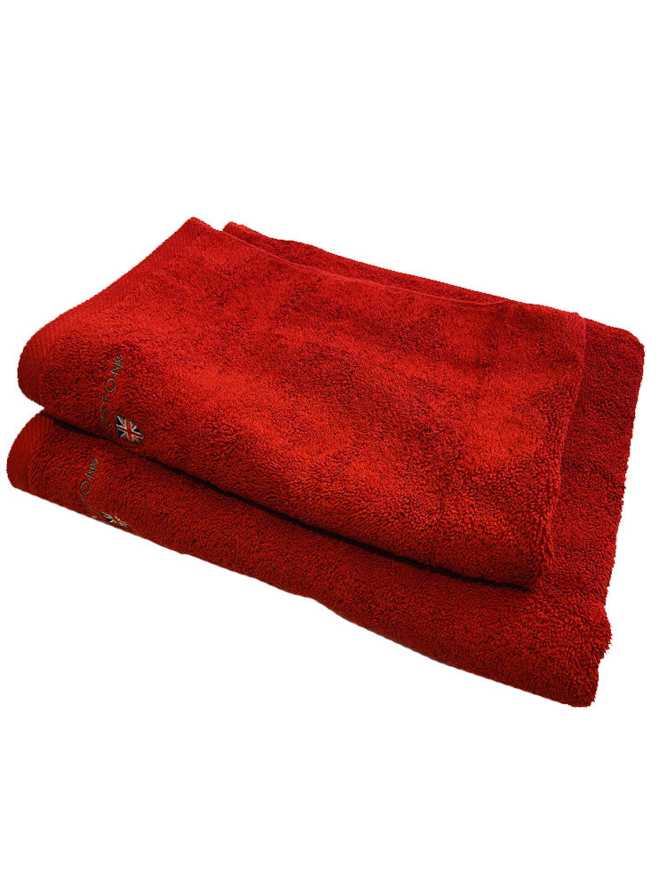The Cotton Luxury 2-Piece Towel Bale - Rosso Ciliegia Guest towel set