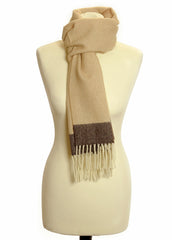 made in UK scarves for men - light fawn colour - The Cotton