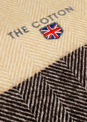 made in UK scarves for men - light fawn colour - The Cotton