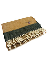 made in UK scarves for men - mustard and green colour - The Cotton