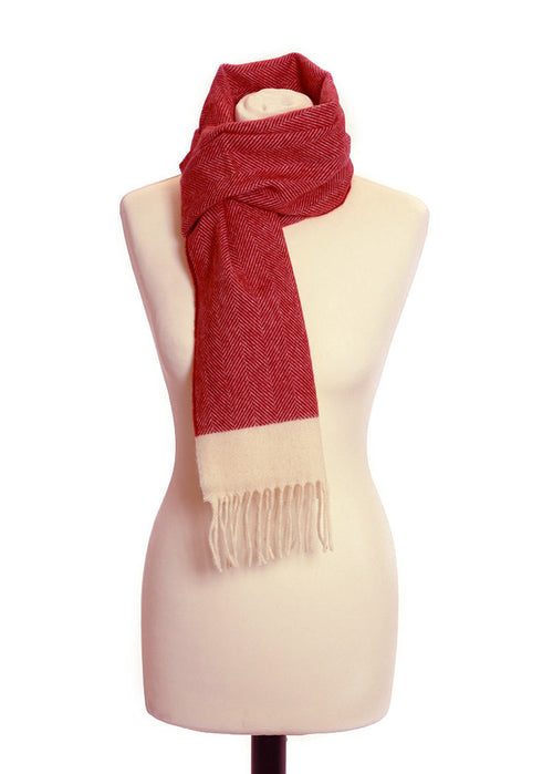 made in UK scarves for men - red colour - The Cotton