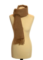 made in UK scarves for men - sandy brown colour - The Cotton