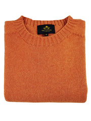 Wool X Cotton Blend Crew Neck Jumper - Amber