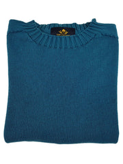 Pure Dakota Cotton Crew Neck Jumper - Blu Prussia