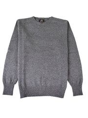 Wool X Cotton Blend Crew Neck Jumper - Lead