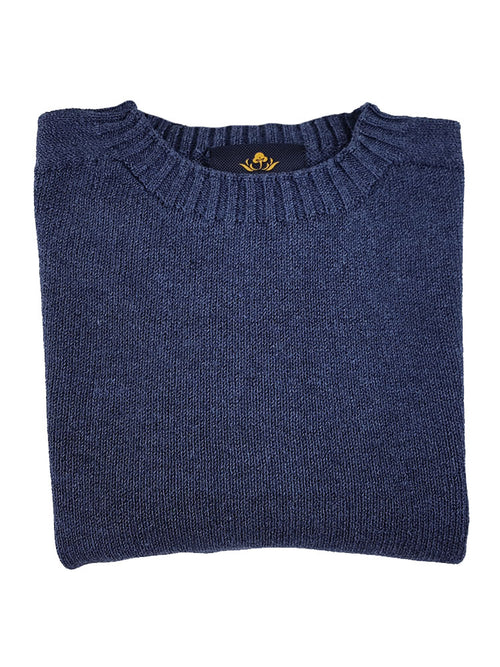 Pure Dakota Cotton Crew Neck Jumper - Jeans
