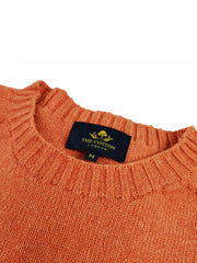 Wool X Cotton Blend Crew Neck Jumper - Amber