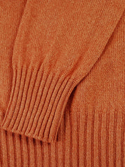 Wool X Cotton Blend Crew Neck Jumper - Amber