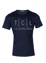 TCL Supima Cotton Brand Abbreviation Navy T-shirt