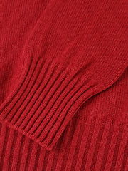 Wool X Cotton Blend Crew Neck Jumper - Rosehip