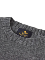 Wool X Cotton Blend Crew Neck Jumper - Lead