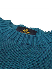 Pure Dakota Cotton Crew Neck Jumper - Blu Prussia