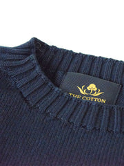 Pure Dakota Cotton Crew Neck Jumper – Dark Navy