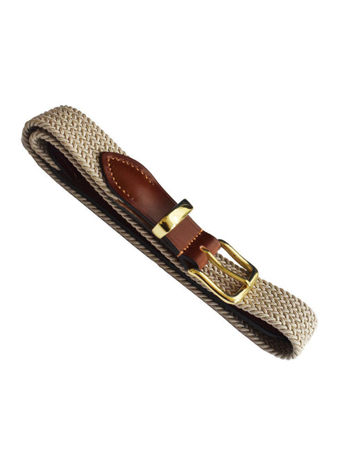 Beige Braided Belt