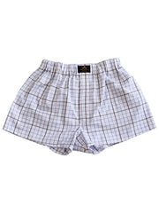 Chequered pure cotton boxers in black & blue