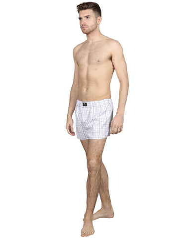 Striped Cotton Boxers - Mauve