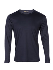 Supima Cotton Long Sleeve Crew Neck - Navy t-shirt