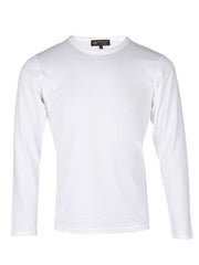Supima Cotton Long Sleeve Crew Neck - White t-shirt