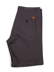 Side view of Italian Chino shorts - Charcoal grey