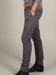 SLIM FIT CHINO TROUSERS – CHARCOAL GREY