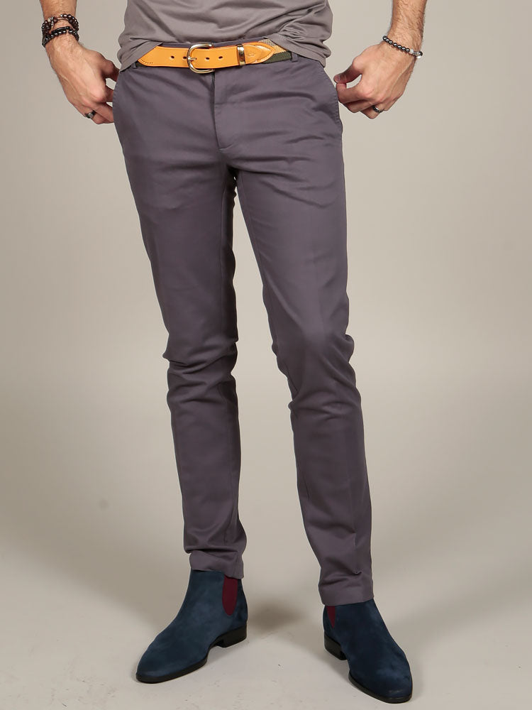 Slim Fit Chino Trousers – Charcoal Grey