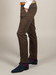 SLIM FIT CHINO TROUSERS – OLIVE GREEN