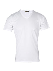 Supima cotton Short Sleeve V Neck - White t-shirt